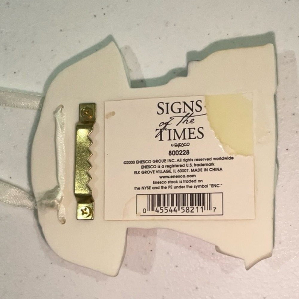 White Nurse Ornament with Red Text - Picture 6 of 6